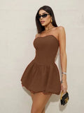 VESTIDO BALONE CURTO FEMININA DE SUPLEX COM BOJO