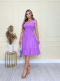 VESTIDO CURTO DE VISCOLINHO GLORIA W&Y